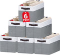 Criusia Closet Organizers - 6 Pack Storage Bins for Home Use