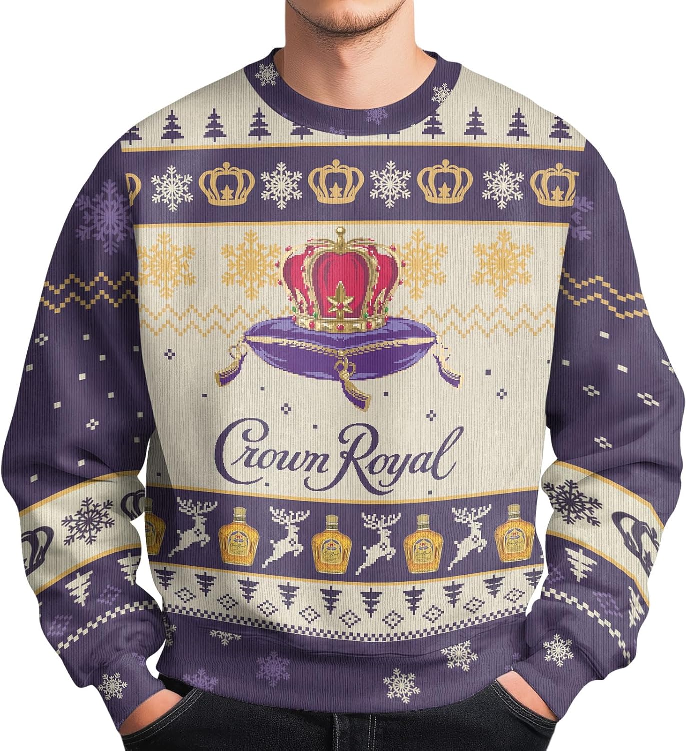 Hilarious Ugly Christmas Sweater for Men & Women with Vodka