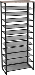 HOOBRO 12-Tier Shoe Rack Organizer - Holds 36-48 Pairs, Space Saving