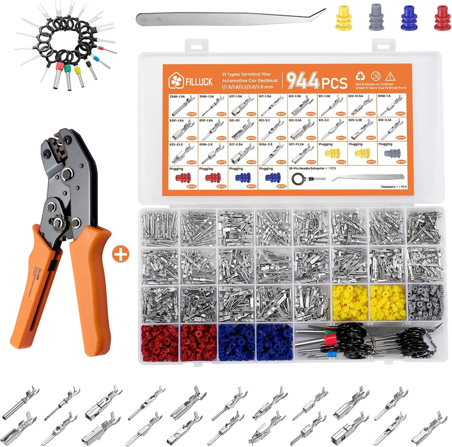 945Pcs Pin Connector Kit for Car Electrical Wire Connectors