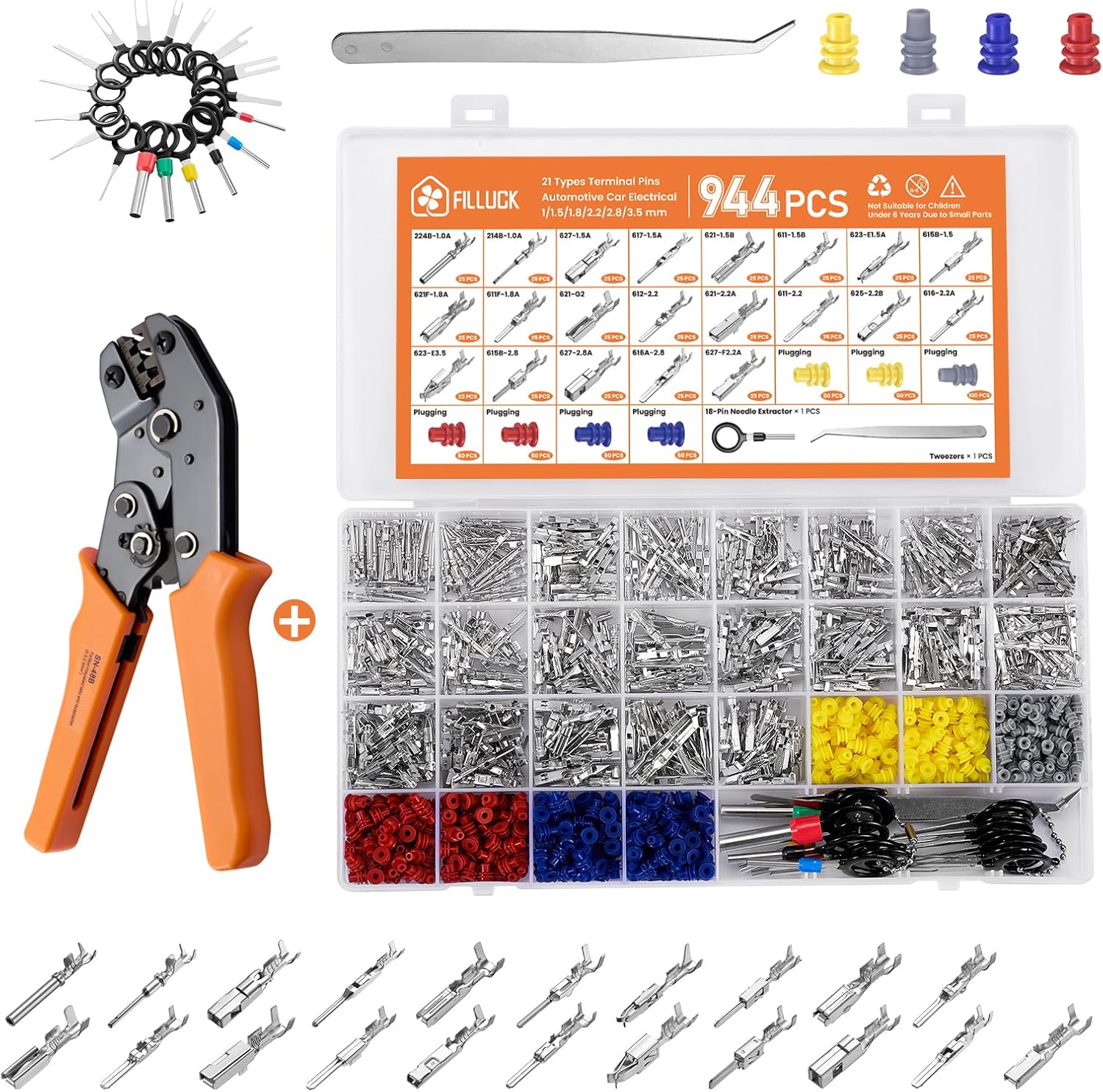 945Pcs Pin Connector Kit for Car Electrical Wire Connectors
