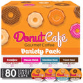 Donut Cafe Single Serve Coffee Pods Variety Pack - 80 Count