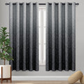 Ombre Blackout Curtains 60 x 63 in Set of 2 - Damask Gradient Panels