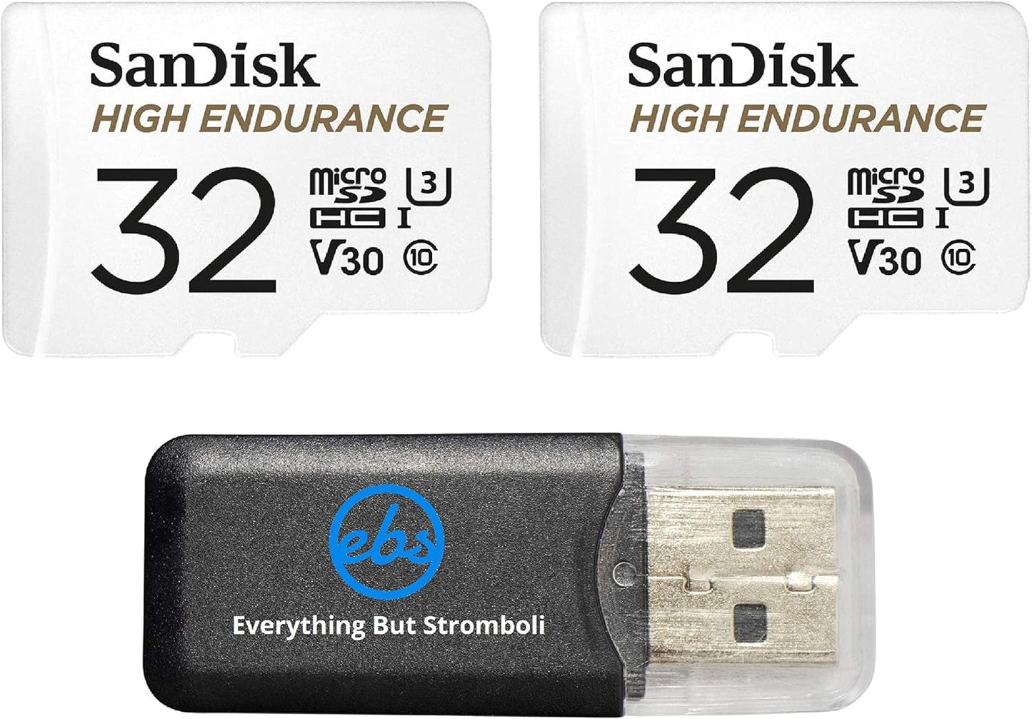 SanDisk High Endurance 32GB MicroSD (2 Pack) Dash Cam Security Bundle
