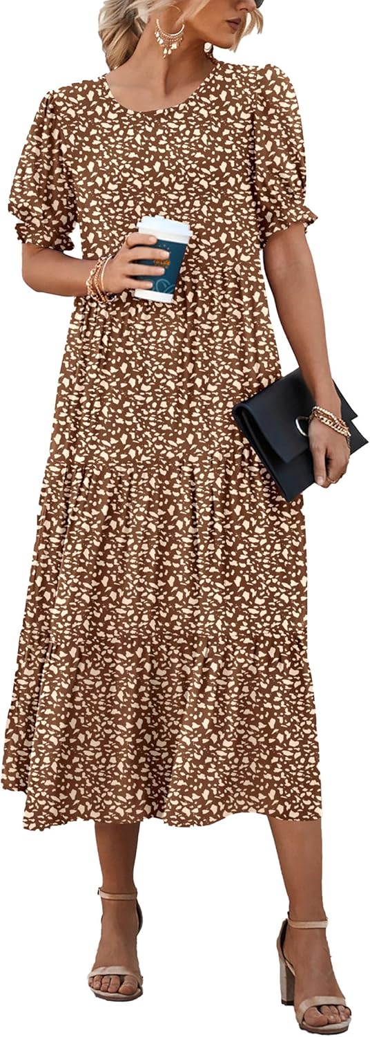 PRETTYGARDEN Women's Summer Floral Boho Dress for Beach Parties
