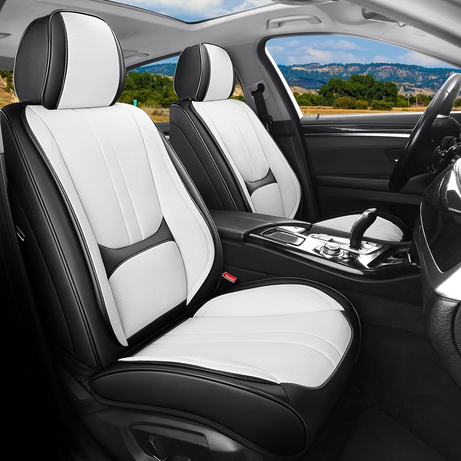Luxury Leather Car Seat Covers Full Set for Honda Accord 2000-2025