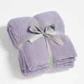 CYMULA Knit Throw Blanket for Couch Purple - Super Soft Cozy Throw