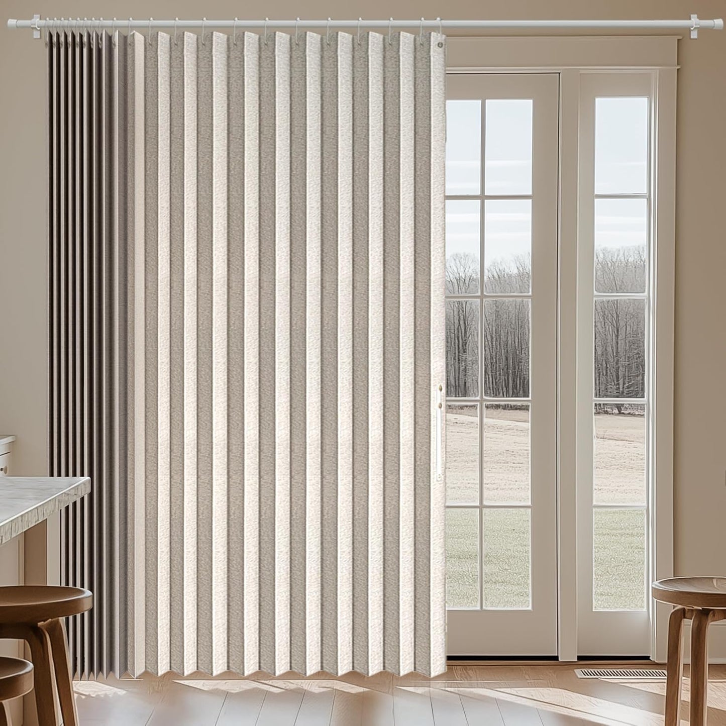 100% Blackout Curtains for Sliding Doors - Elegant Room Divider