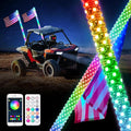LED Whip Lights 2PCS 3ft Lighted Whips with App & Remote - Offroad