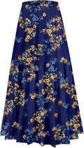 Womens Chiffon Long Skirt High Waist Floral Maxi - Boho Flow