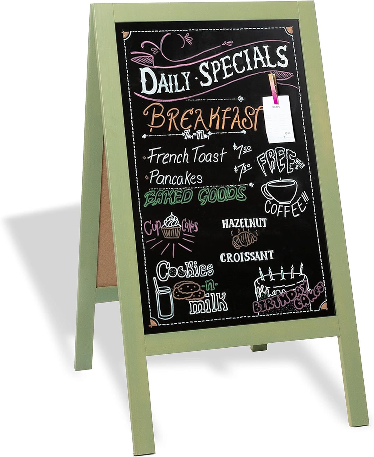 Ilyapa Wooden A-Frame Sign - Magnetic Chalkboard for Events