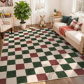 LIVEBOX 8x10 Christmas Checkered Area Rug - Washable, Non-Slip