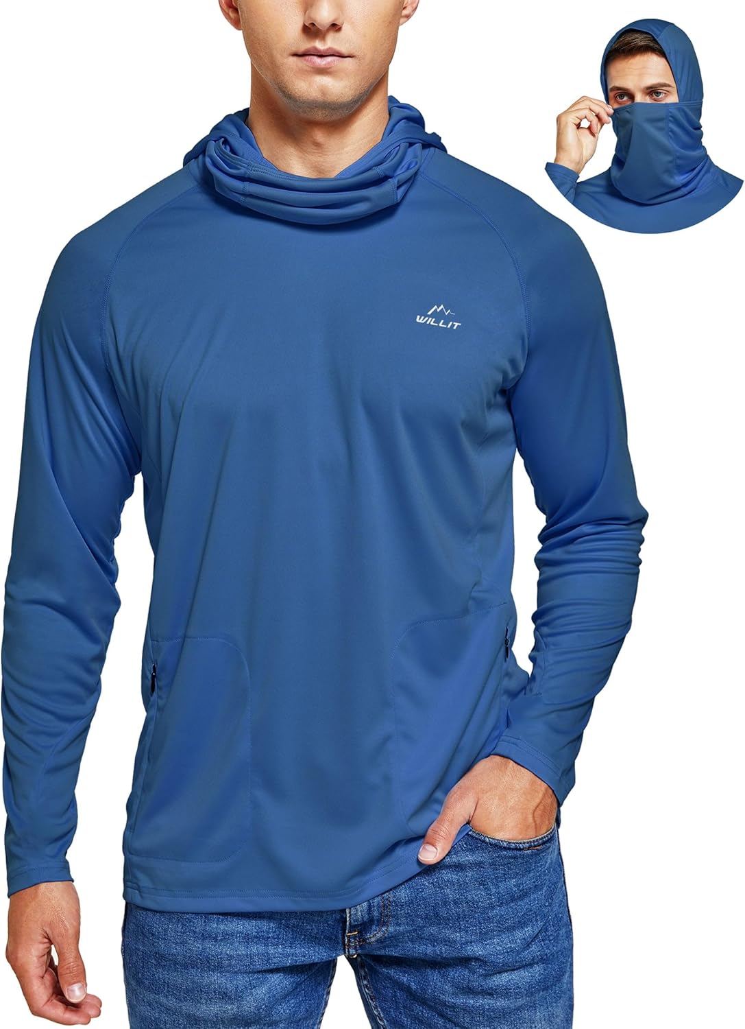 WILLIT Men's UPF 50+ Sun Hoodie - Lightweight Sun Protection