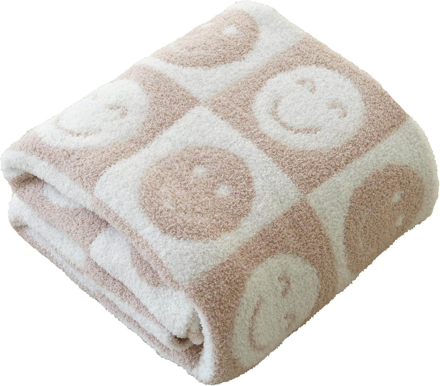 Ultra Soft Cozy Checkered Knitted Throw Blanket for Relaxation
