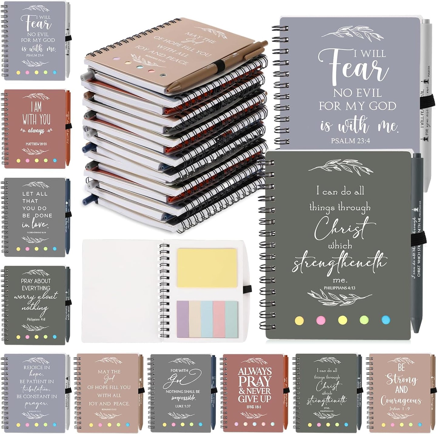 Clergy Appreciation Christian Gifts Bulk Notebooks and Pens Set