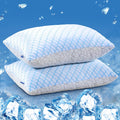 Shredded Memory Foam King Pillow 2-Pack - Dual-Sided Cooling Comfort