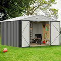 GUNJI 10 x 8 FT Outdoor Storage Shed - Lockable Waterproof Shelter