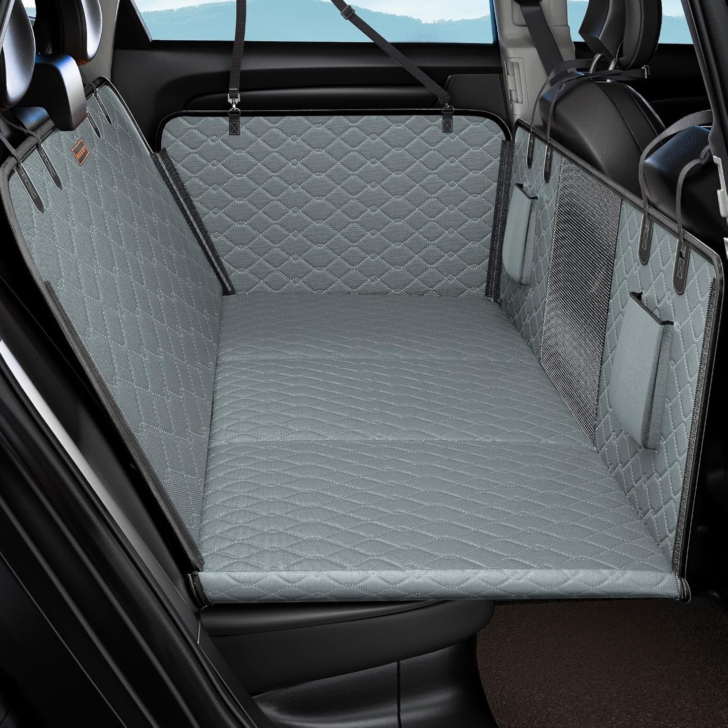 MIXJOY Back Seat Extender for Dogs - Waterproof Hammock Cover
