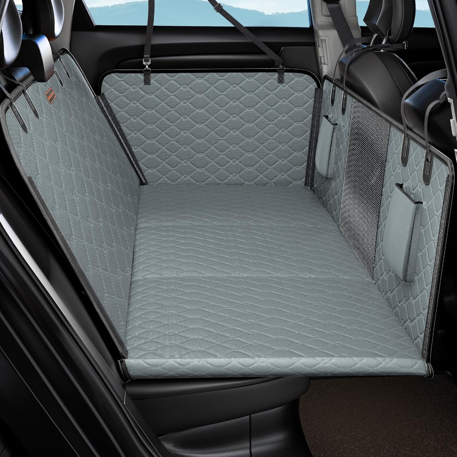 MIXJOY Back Seat Extender for Dogs - Waterproof Hammock Cover