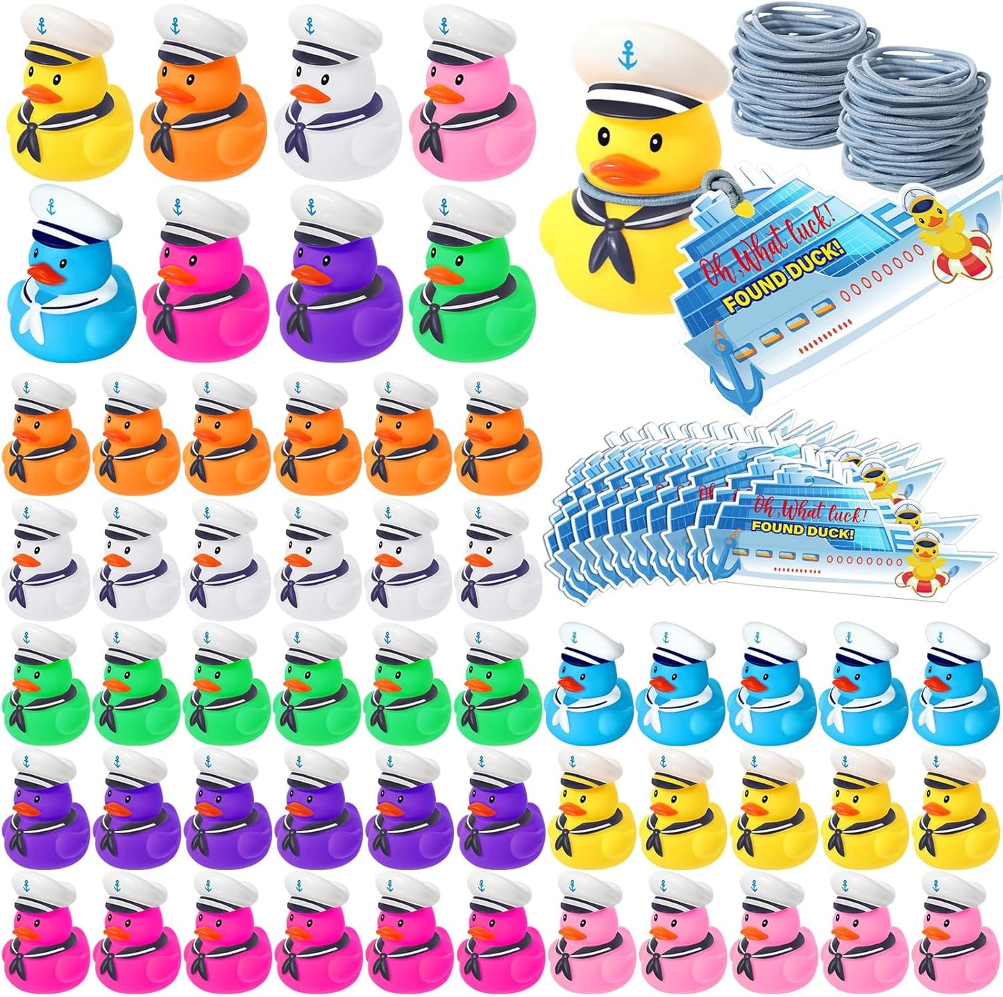 Lenwen 180 Pcs Duck Tag Cruise Kit for Fun Carnival Games