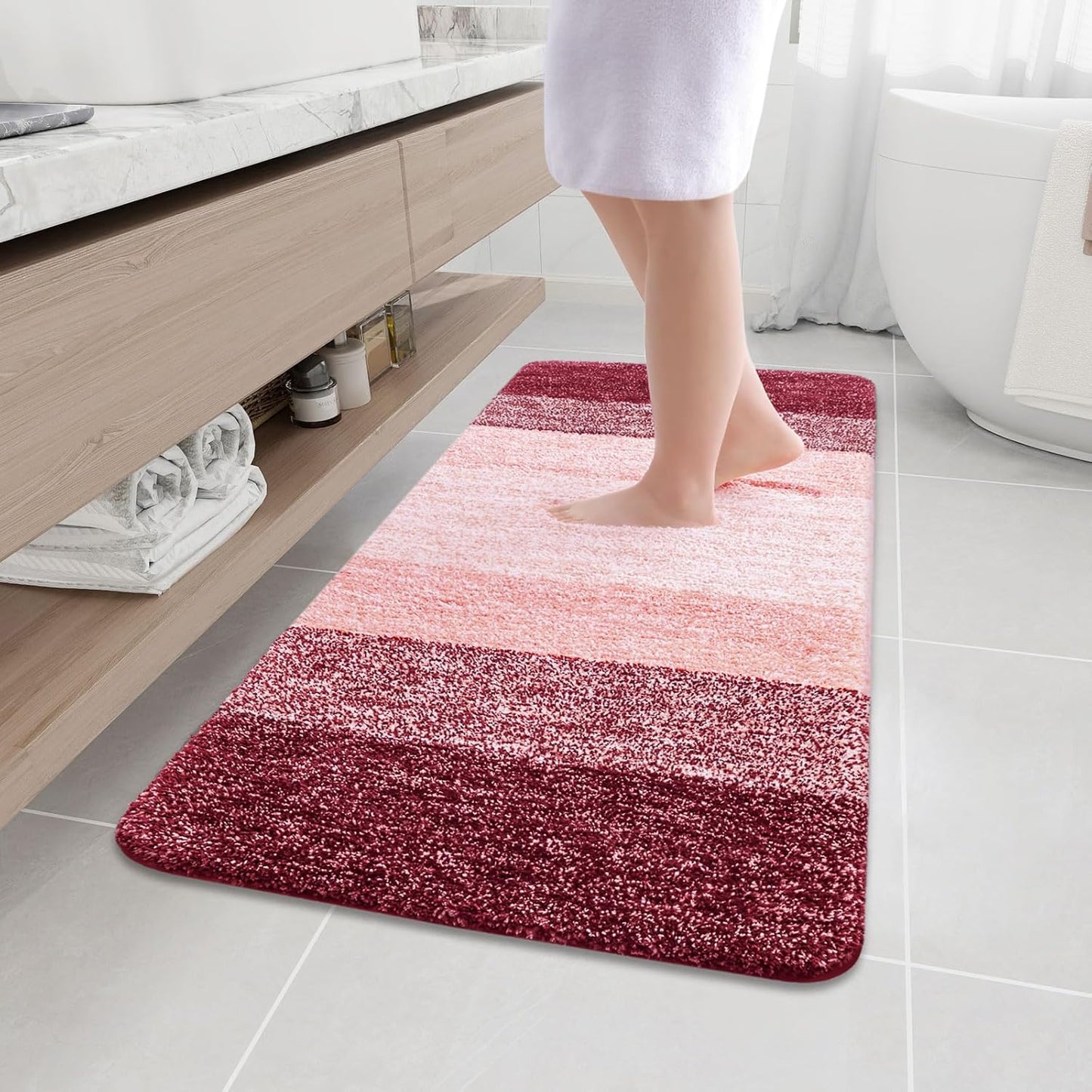 Arotive Microfiber Bathroom Rugs - Soft, Absorbent, Non-Slip