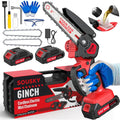 6 Inch Mini Chainsaw Cordless - Lightweight 24V Pruner