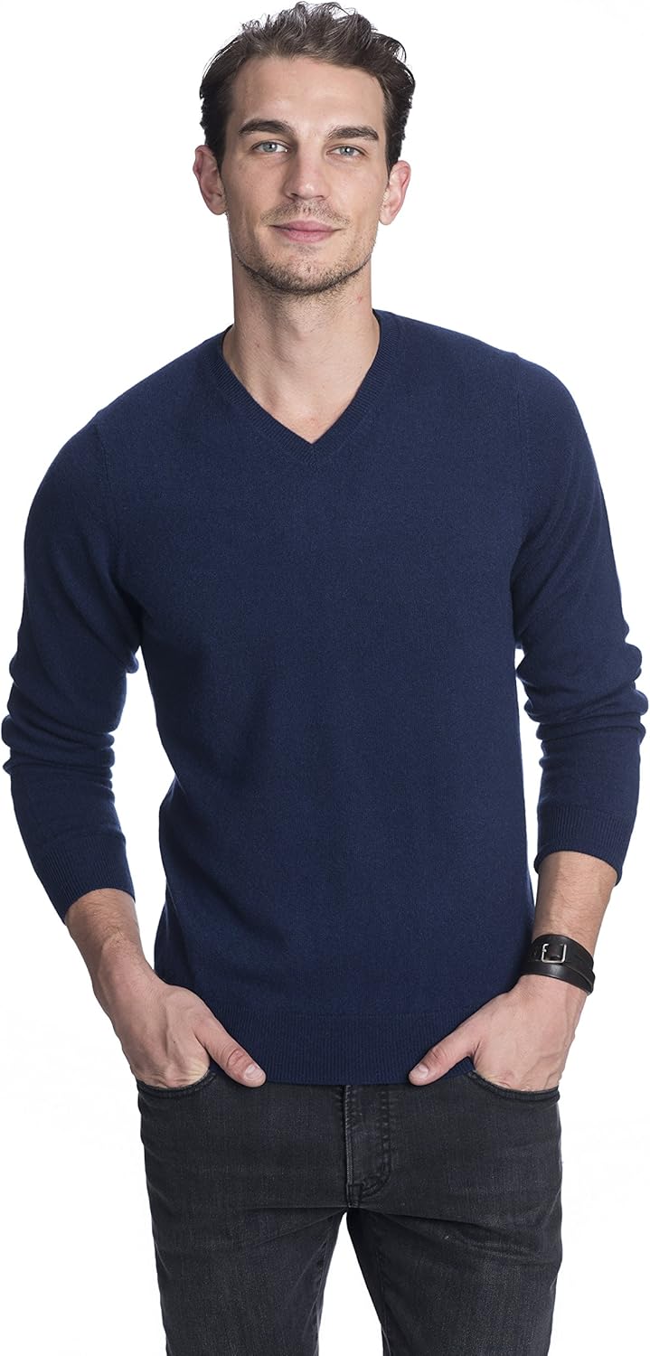 State Cashmere Men's Essential V-Neck Sweater for All Seasons