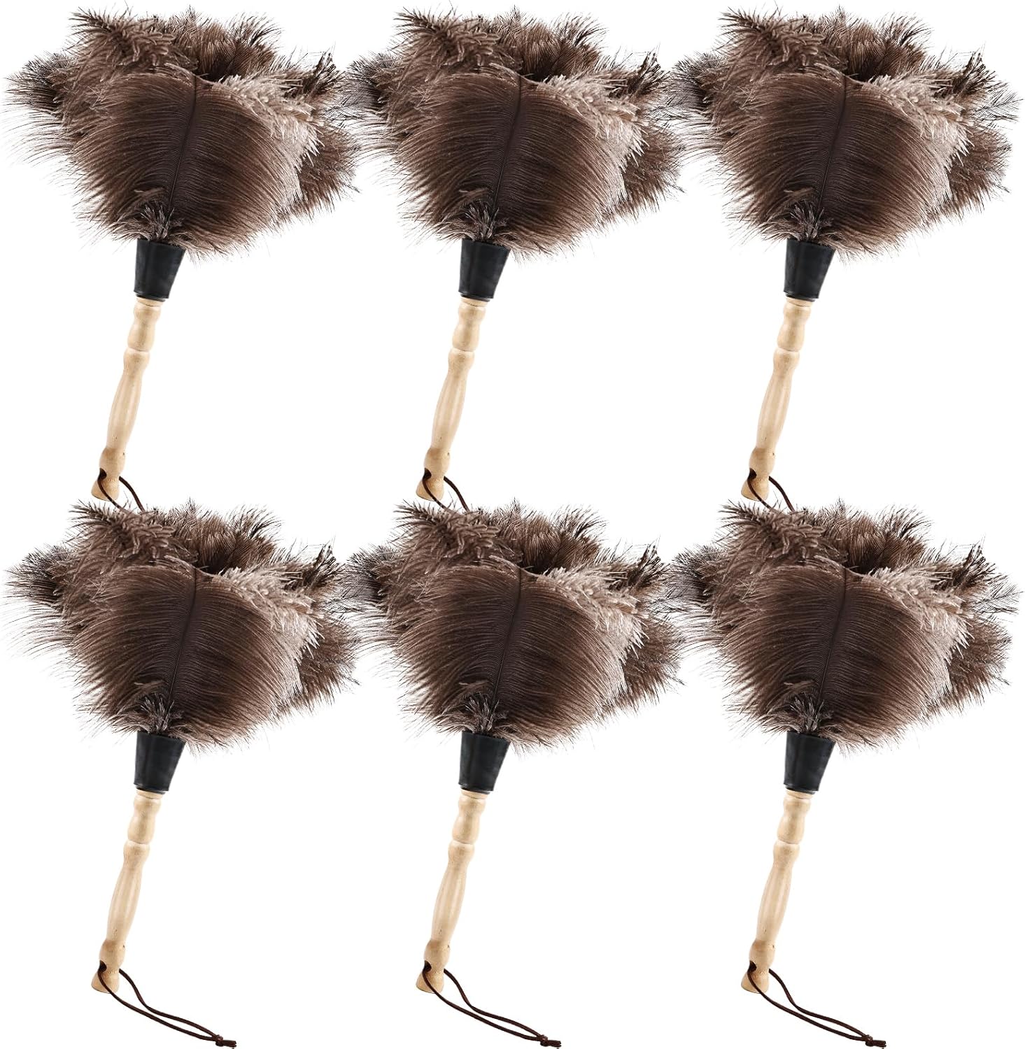 Ostrich Feather Duster 14in Handheld Cleaning Tool for Home