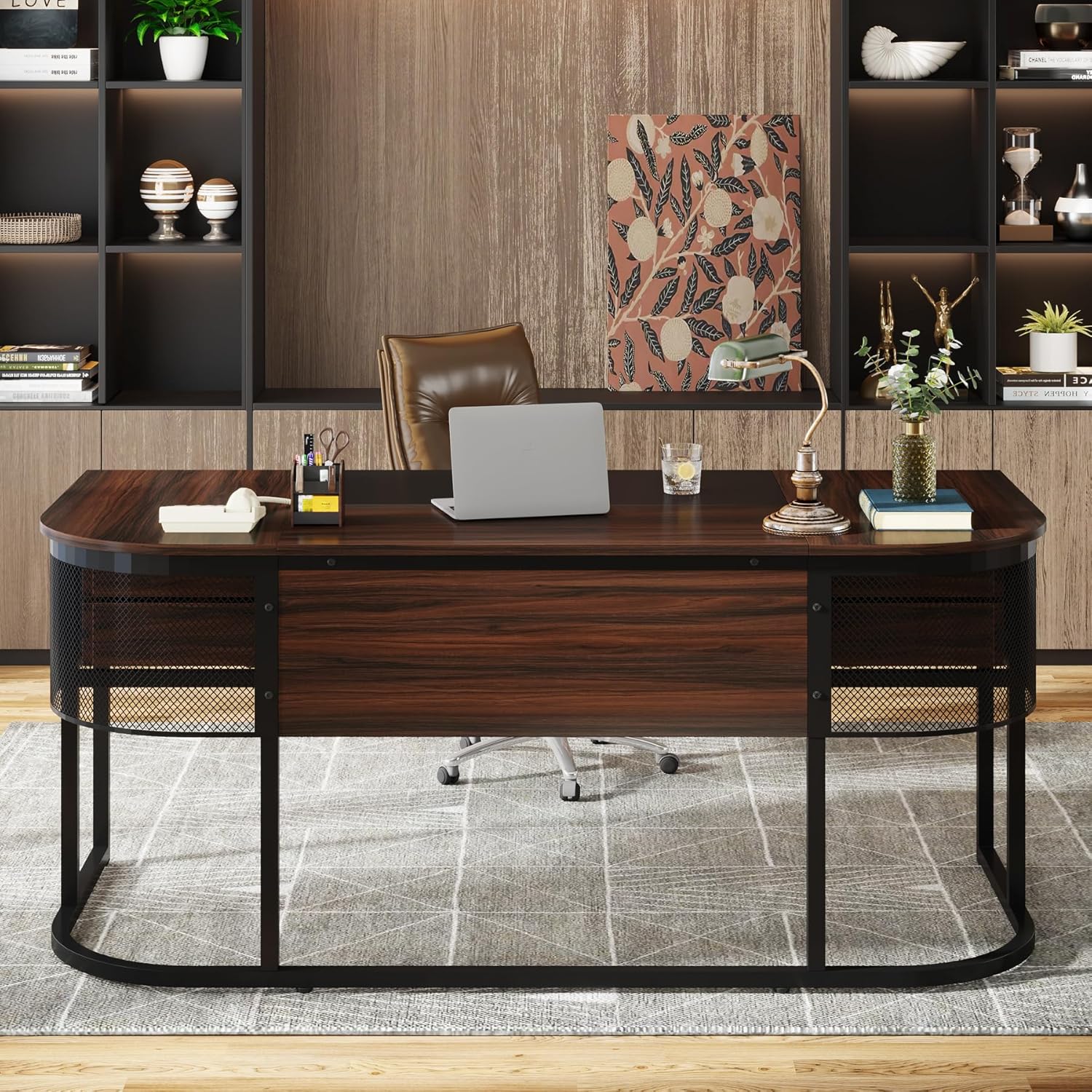 Tribesigns 63 Executive Desk with 4 Drawers - Home Office Essential
