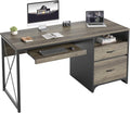 55-Inch Industrial Desk with Storage - Organize in Style