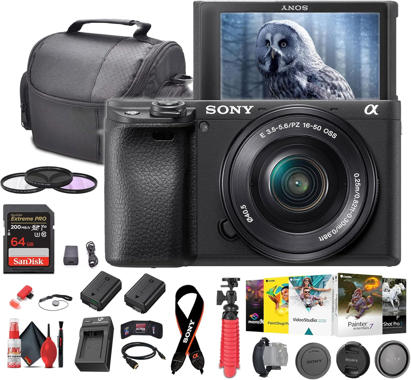 Sony a6400 Mirrorless Camera Bundle with 4K Video and Lens