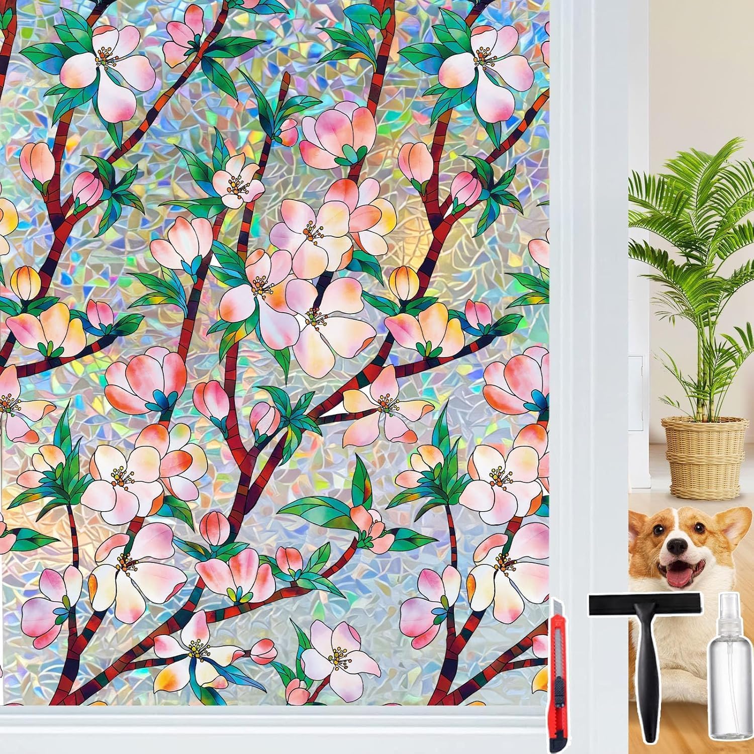 Rainbow Window Privacy Film Decorative for Stunning Home Aesthetics