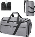 Carry on Garment Bag for Travel - 3-in-1 Convertible Weekender
