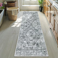 Uphome Bathroom Runner Rug Distressed Tribal Farmhouse Gray - Soft