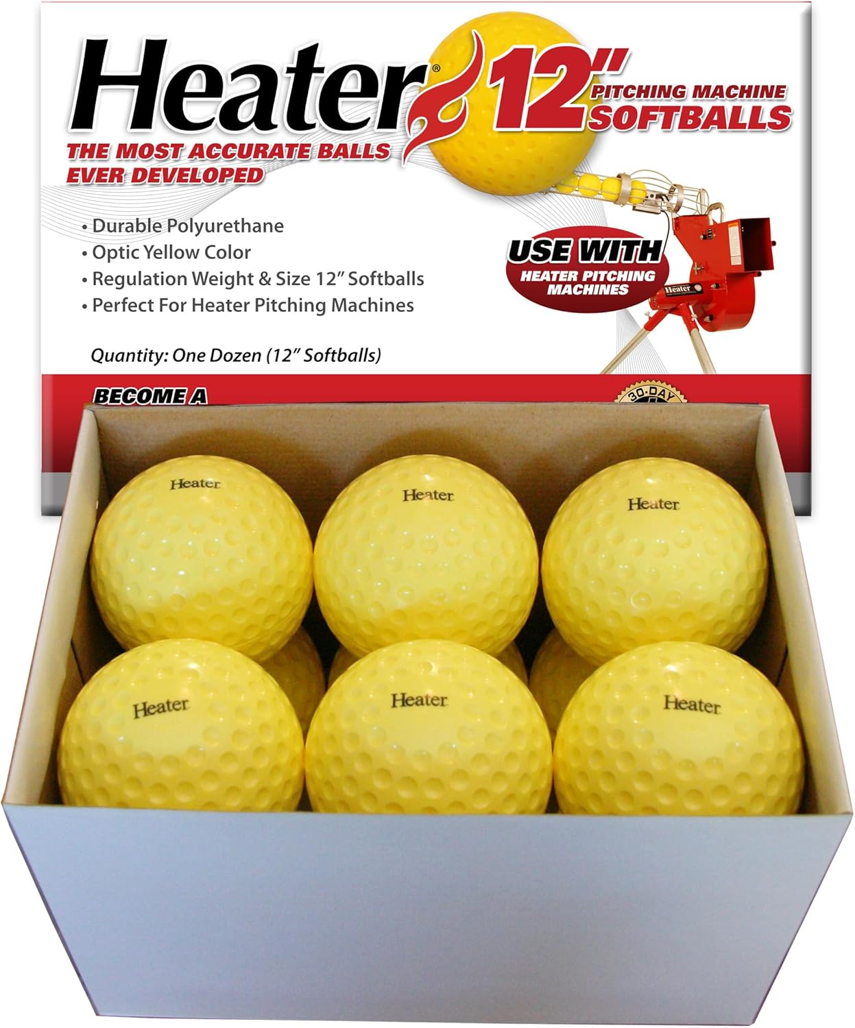 Accurate & Durable 12 Pitching Machine Softballs - 1 Doz