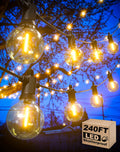 Outdoor String Lights Waterproof 240FT Patio Lights - Dimmable Globe