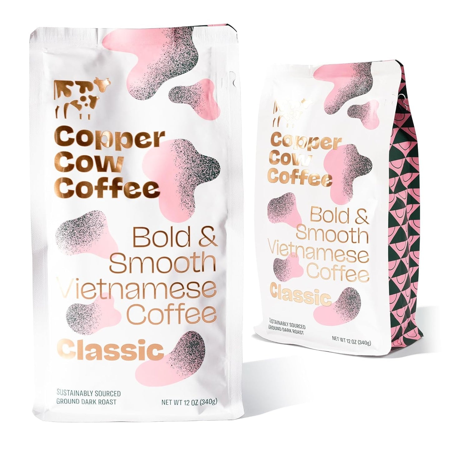 Copper Cow Dark Roast Ground Coffee | Bold Flavor | 24 oz