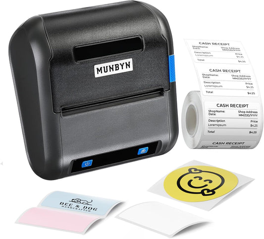 MUNBYN 3 Label Maker with Quick Bluetooth Printing