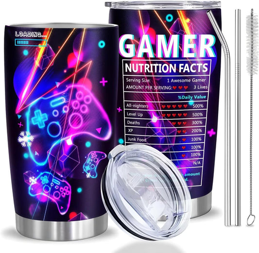 20oz Stainless Steel Gamer Tumbler - Perfect Gift!