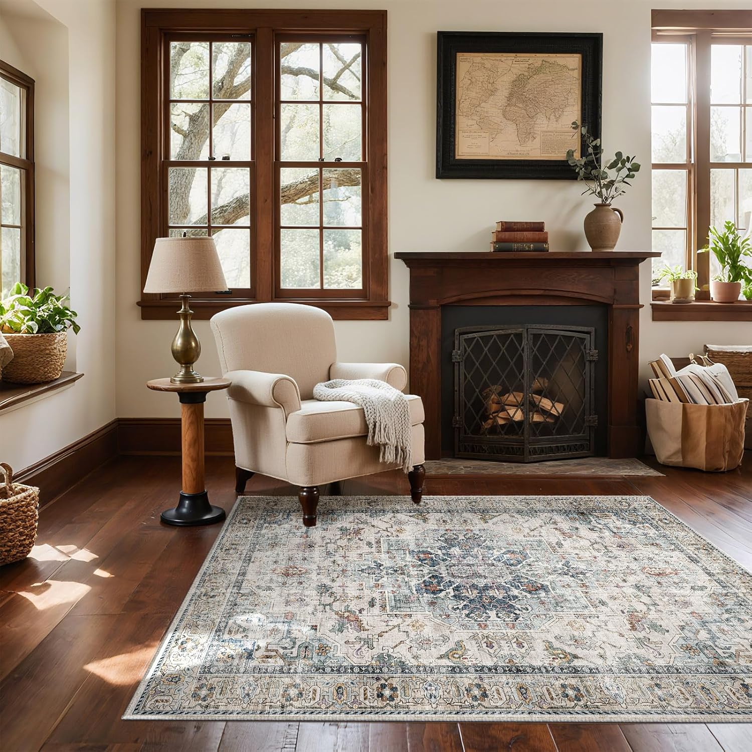 Machine Washable Throw Rugs for Entryway: Soft Non-Slip Carpet