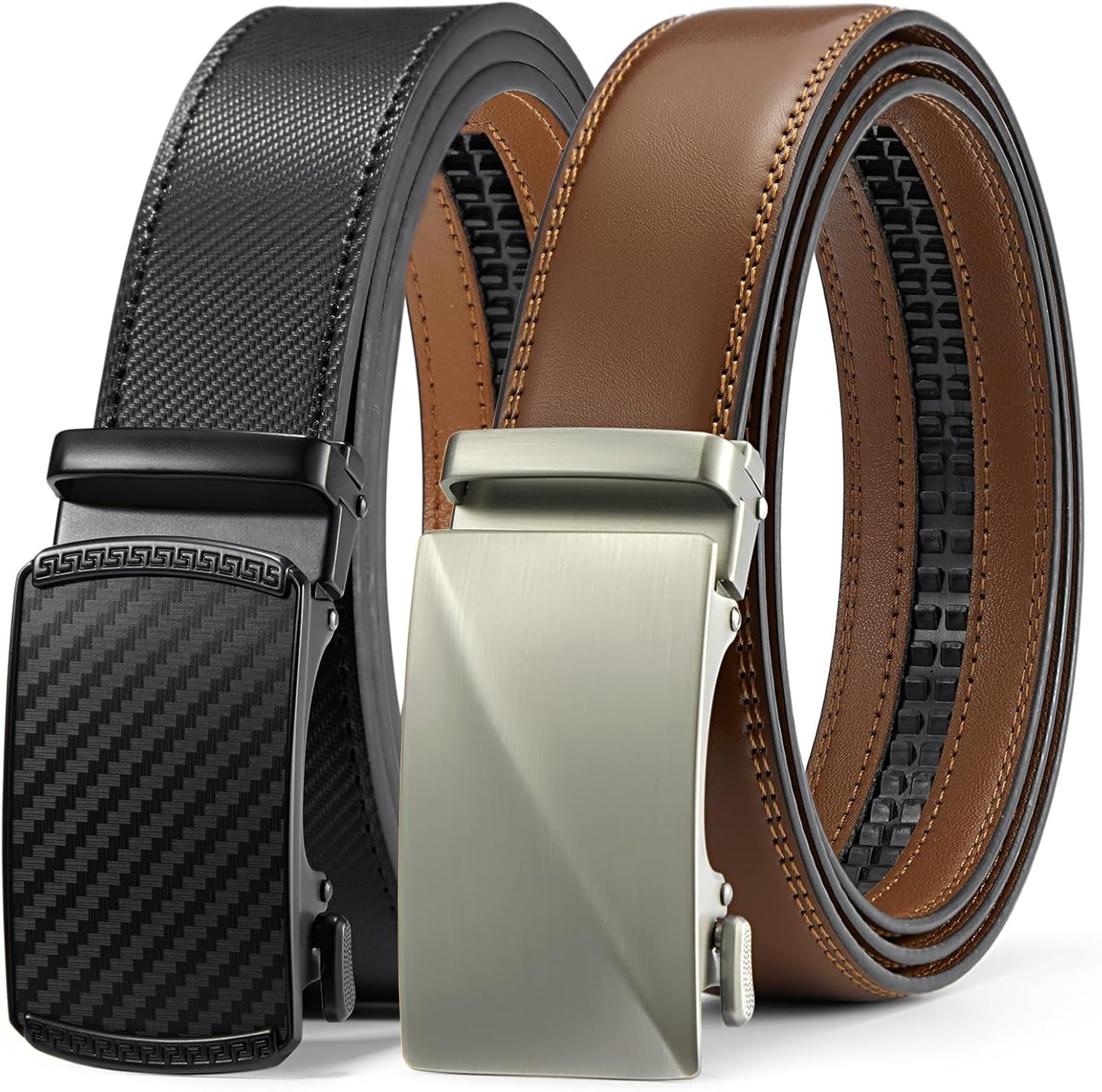 BOSTANTEN Ratchet Leather Belt for Men - Adjustable & Stylish