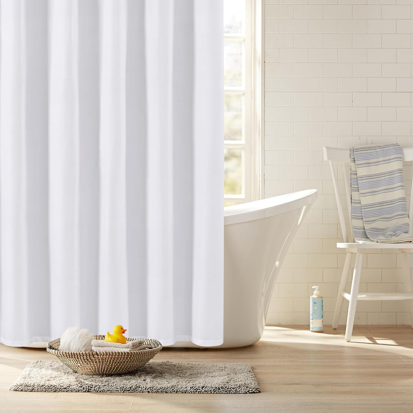 CLOROX 2-in-1 Shower Curtain Liner - Water Control, Durable Fabric
