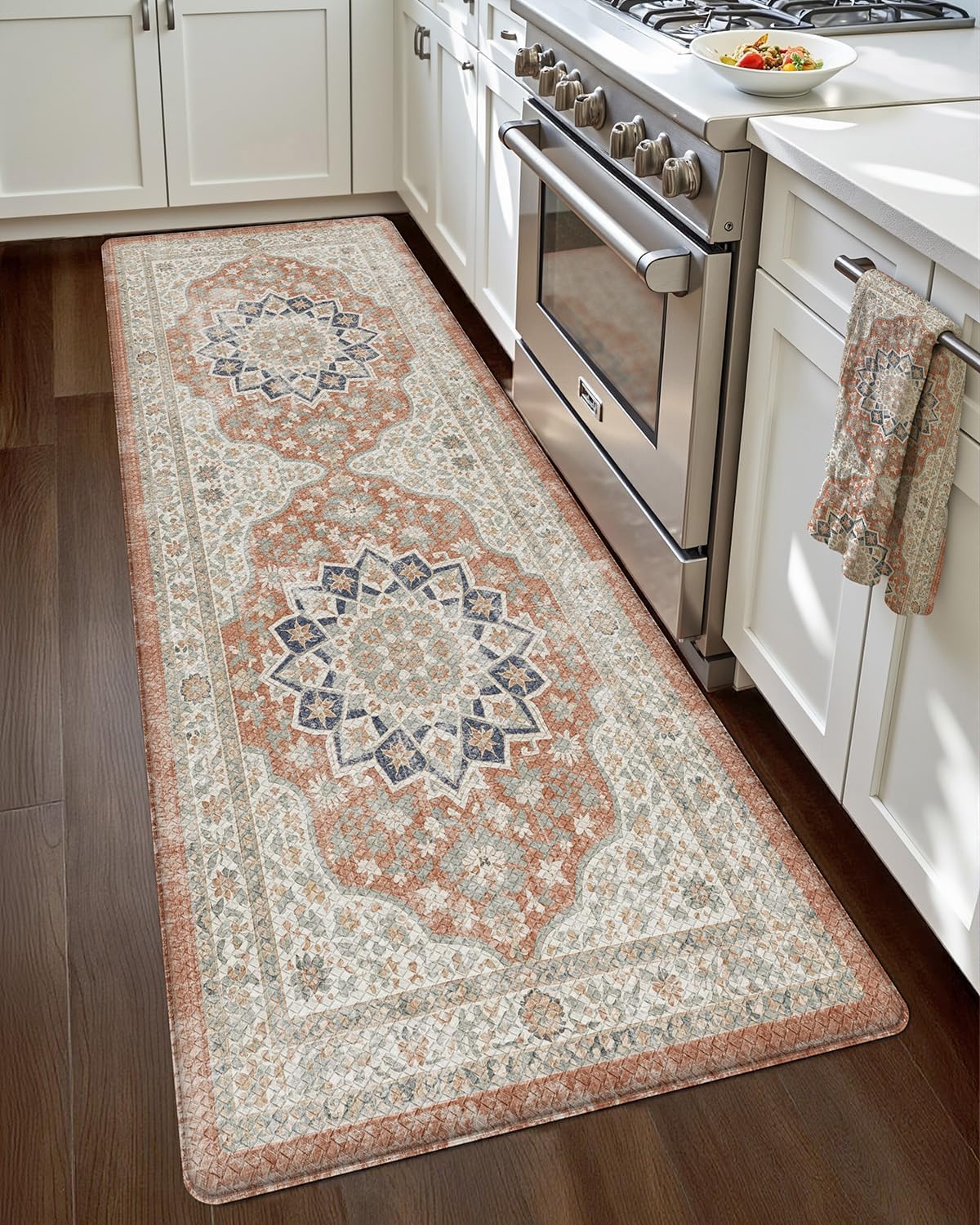 DEXI Kitchen Floor Mats Anti Fatigue Cushioned Vintage Runner Rug
