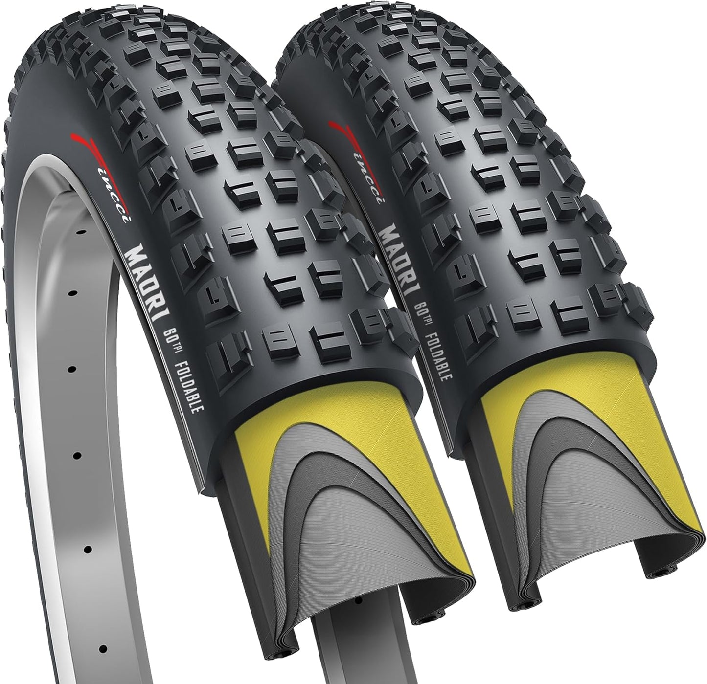 Fincci Maori 29x2.25 Mountain Bike Tire Pair for All Bicycles