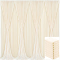 8 Panels Champagne Backdrop Curtain 40ft x 10ft - Wrinkle Free Drapes
