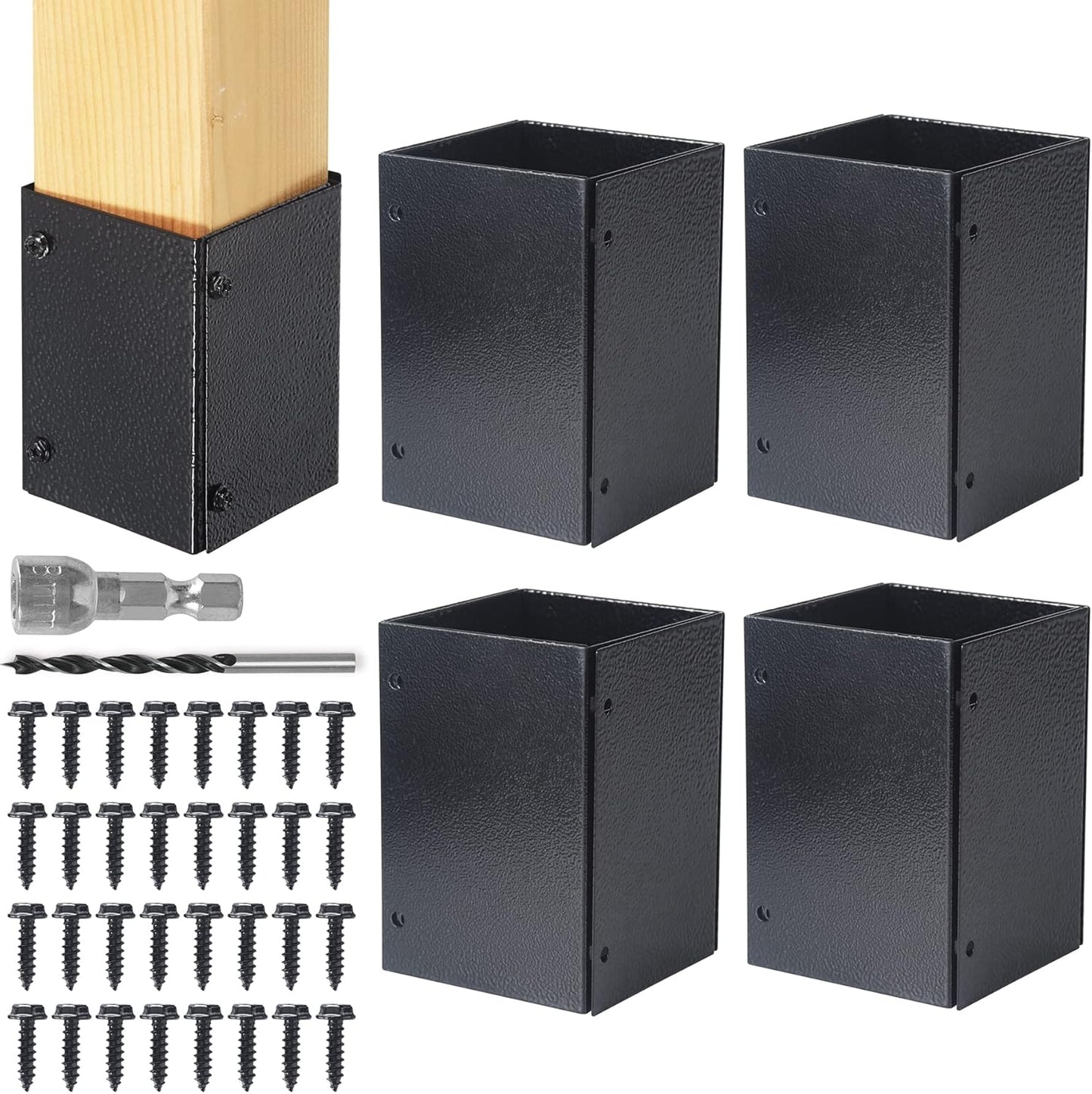 Stainless Steel Adjustable Post Protector for Wooden Mailboxes