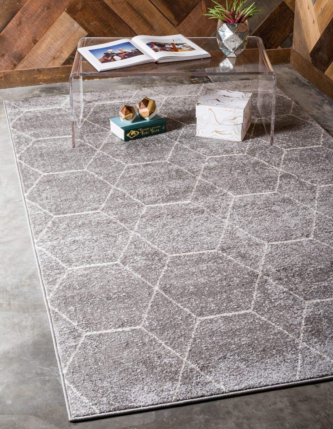 Unique Loom Trellis Frieze Collection Area Rug for Modern Homes