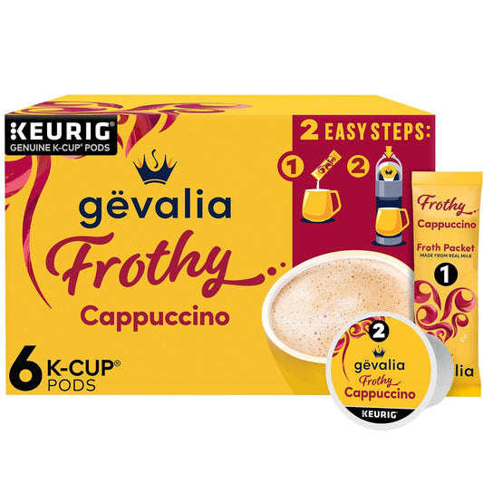 Gevalia Frothy Cappuccino Kit, 2-Step Espresso Style Pods