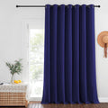 Blackout Curtains for Sliding Glass Door Room Divider - Navy Blue