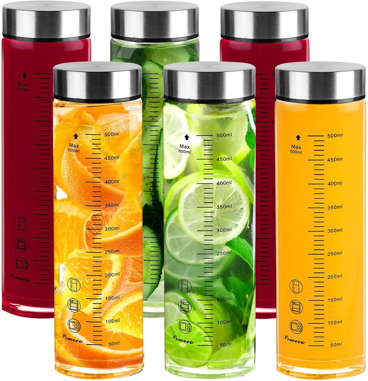 Premium 20oz Glass Juice Bottles for Juicing and Smoothies